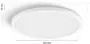 Rundt, hvidt LED-loftlys, 300 mm i diameter, 25 mm højt, slankt design, glat overflade, moderne stil, velegnet til forskellige indendørs rum, giver jævn og klar belysning.