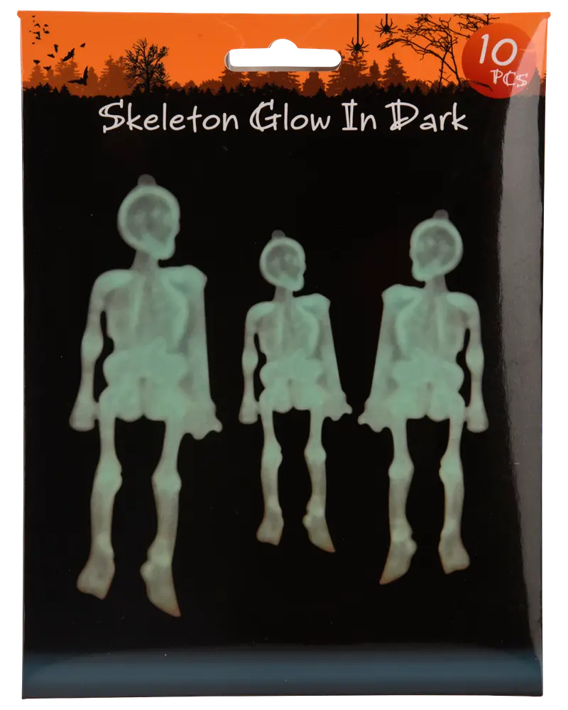 Glow skelett 10-pack