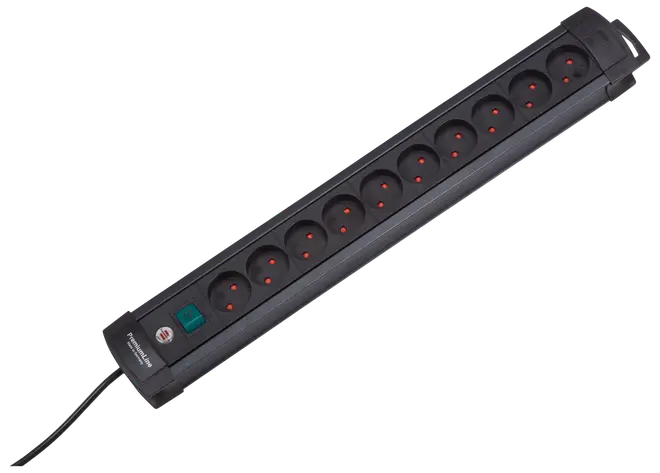 Stikdåse 10 udtag - sort