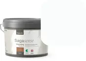 Sagacolor Sagasense vægmaling, 2,5 liter, lys nuance. Plastspand med hank, mærket premium kvalitet, indendørs brug og miljømærke. Halvblank finish.