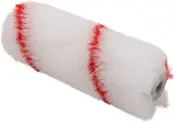 Roller perlon vit/röd 10 cm