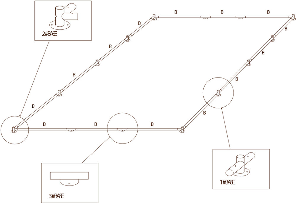 Base 3# til bundramme metal