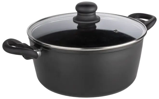 SJÖBO Gryde med låg 5,1 L - Stål look