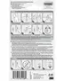 Baksida av Command Bath Medium Adhesive Strips-förpackning med steg-för-steg-bilder för applicering och borttagning, produktinformation, varningar och flerspråkig text. Inkluderar streckkod och 3M-logotyp.