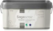 Rektangulær 12-liters plastbeholder med gråt låg og hank. Indeholder Sagasense rullespartel til indendørs brug, miljømærket og velegnet til glatte vægge.