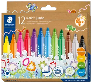 Jumbo tuschpennor 12-pack