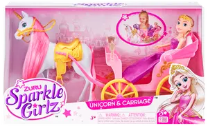 ZURU Sparkle Girlz dukke, hest + karet