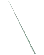 Grön metallisk växtstödspinne, rund och räfflad för extra grepp, används för att stötta växter. Hållbar, väderbeständig och passar utomhus i trädgård eller kruka.