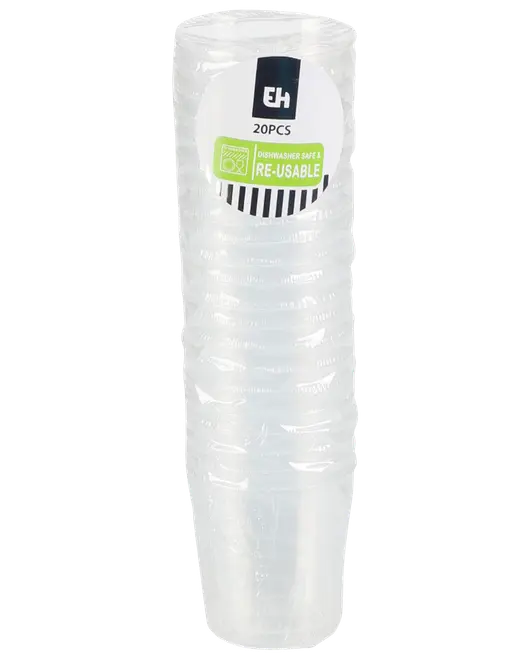 Shotsglas 3 cl återanvändbart 20-pack
