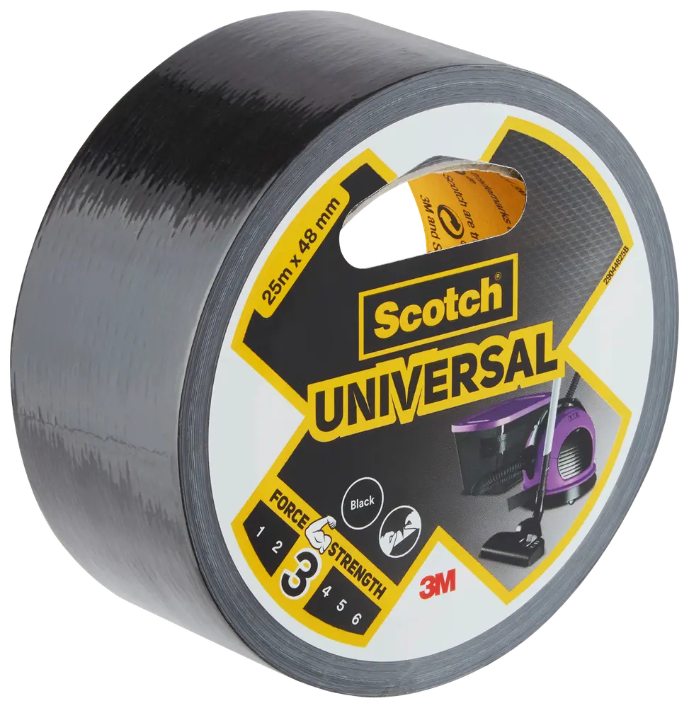 Scotch® Universal Lærredstape Sort 48 mm x 25 meter