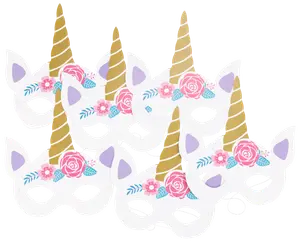 Maske enhjørning 6-pak