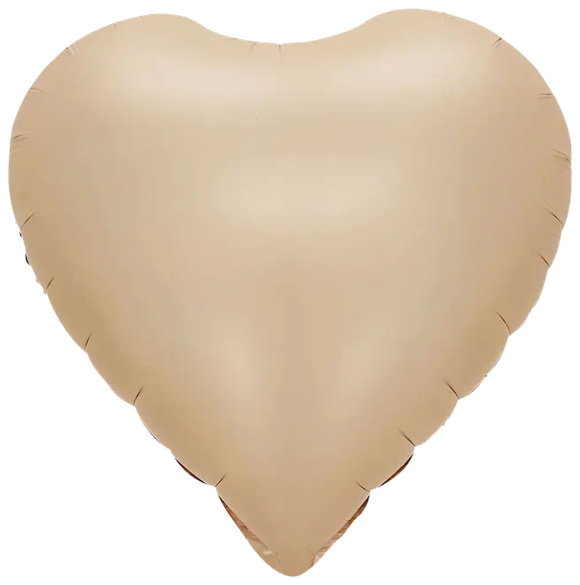 Folieballon 34 cm - Beige hjerte