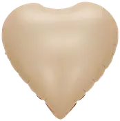 Folieballon 34 cm - Beige hjerte