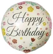 Folieballon 33 cm - Happy birthday pastelfarver
