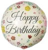 Folieballon 33 cm - Happy birthday pastelfarver