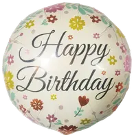 Folieballong 33 cm - Happy birthday pastell