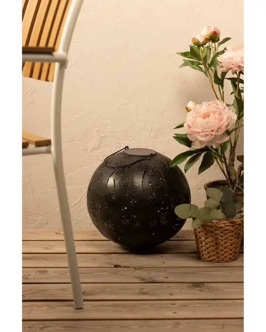 Solcellslampa rund - löv