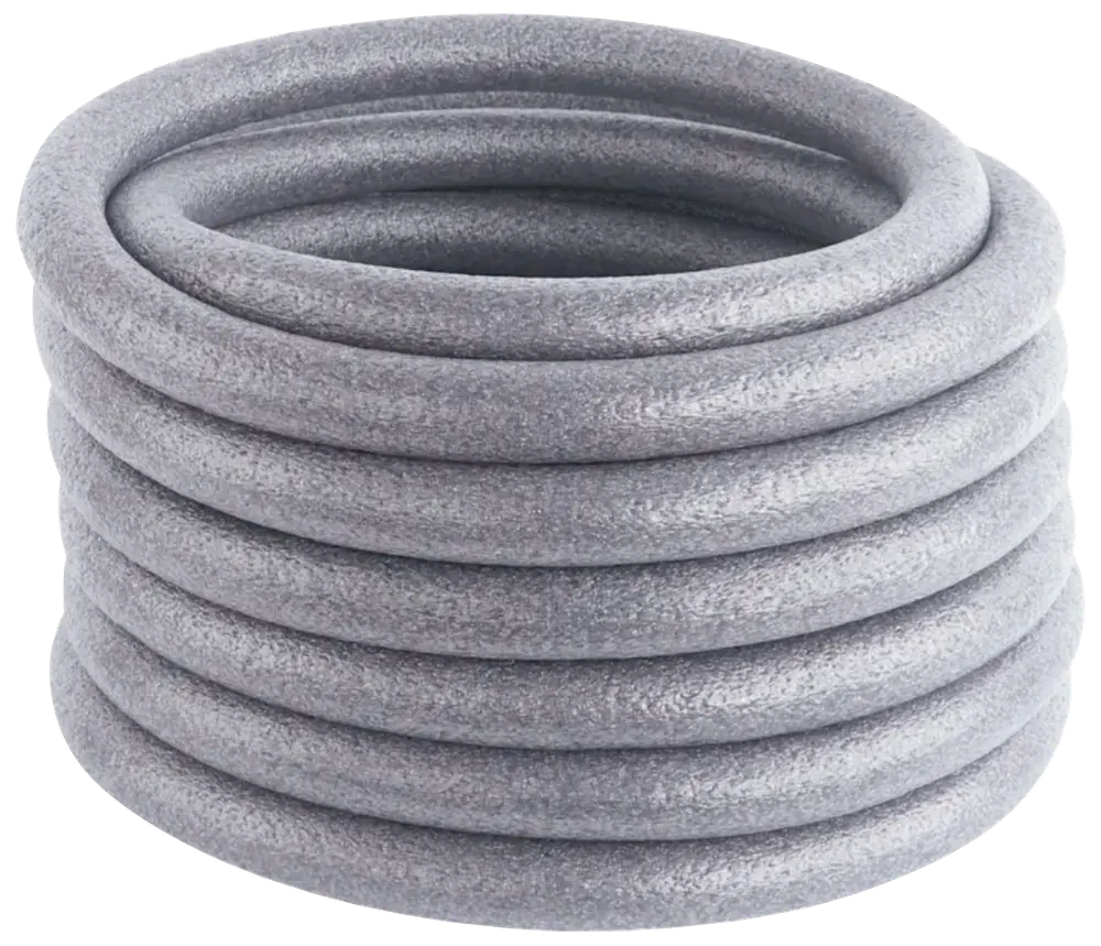 Grå, flexibel fogskumlist i rulle. Cylindrisk och lätt, används för att fylla fogar och springor vid byggnation för isolering och tätning.