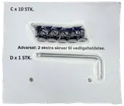 Skruvset för trädgårdsbänk 41902