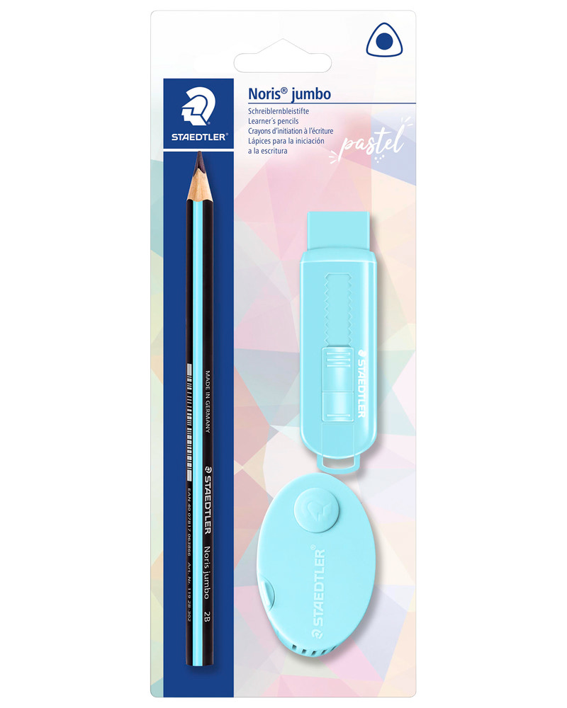 Staedtler Blyant jumbo pastel viskelæder/spidser