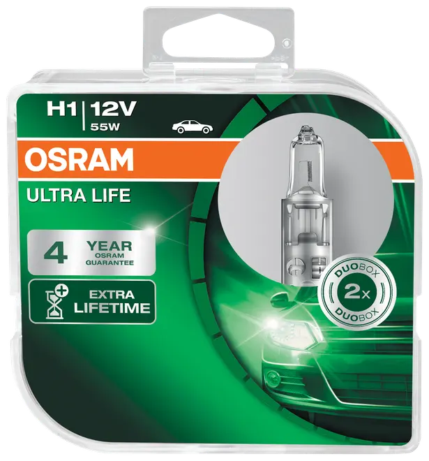 Osram autopære H1 Ultralife 2-pak