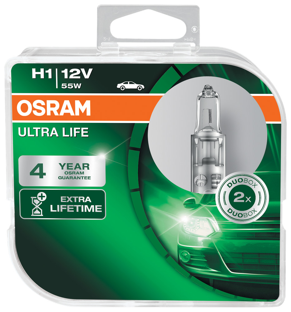 Osram autopære H1 Ultralife 2-pak