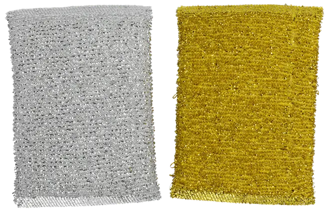 Skuresvamp guld og sølv 2-pak