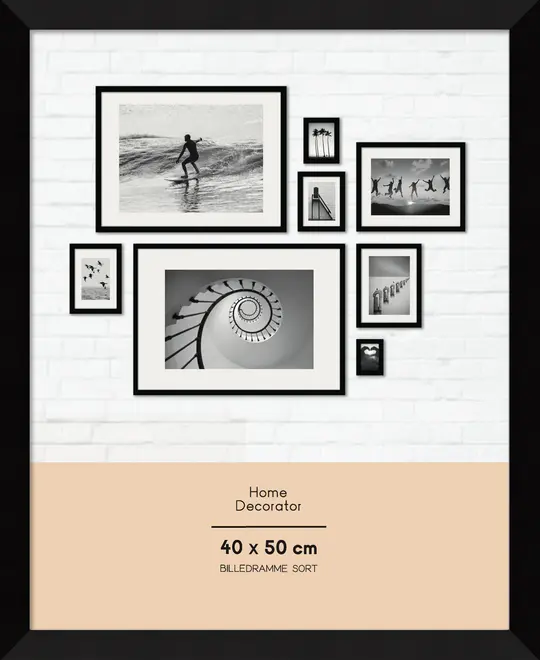 Billedramme 40 x 50 cm - sort