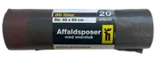 Affaldspose med snøreluk 30 L