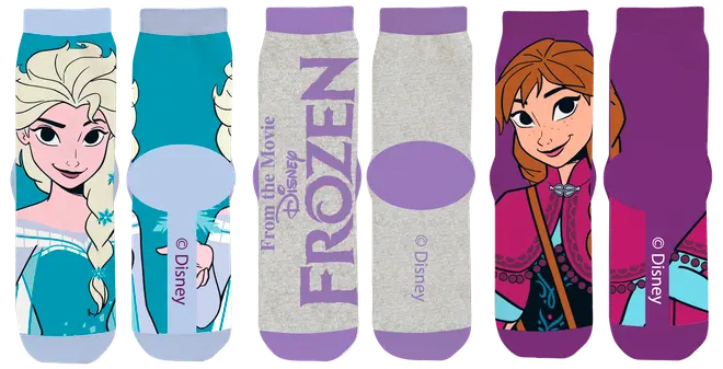 Frozen strømper 3-pak - ass. motiver