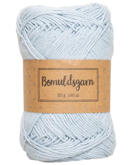 Bomuldsgarn 50 g - babyblå