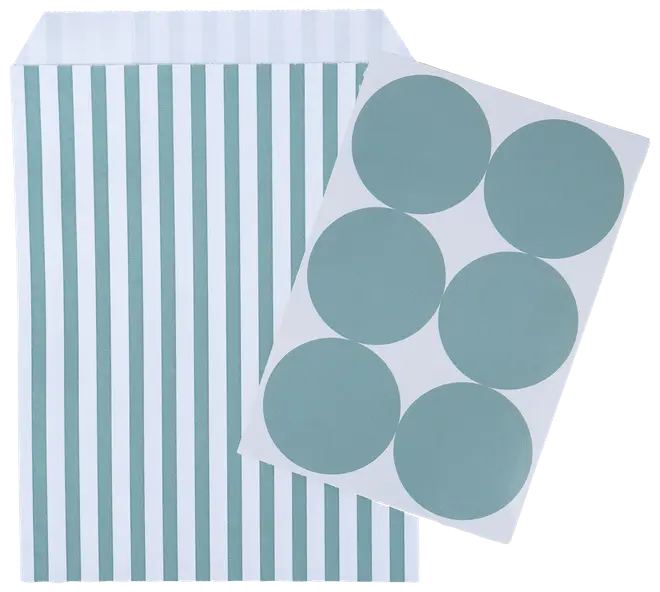 Slikpose med label 6-pak - Grøn