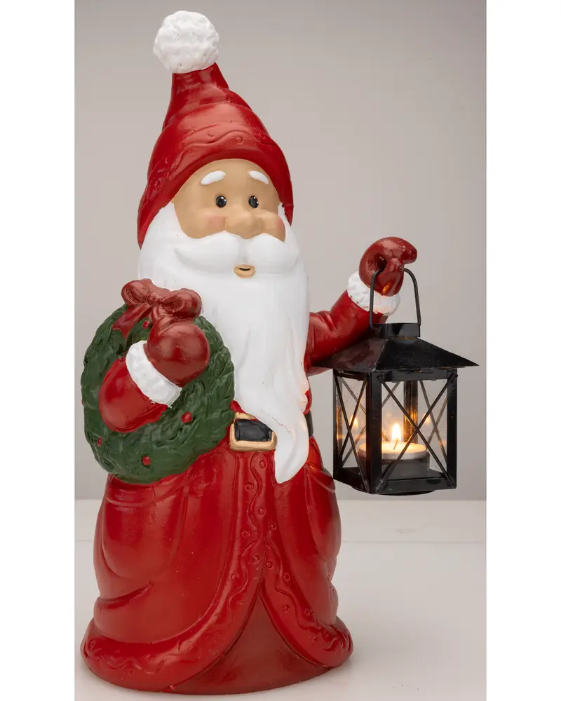 Lykta med tomte 38 cm