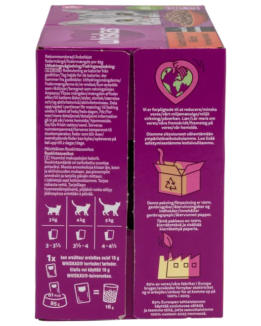 Whiskas 7+ köttmeny i sås 12 st