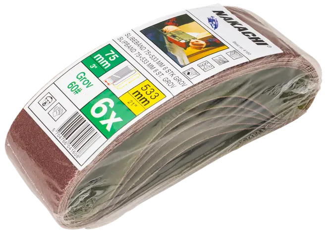 Slipband 75x533 mm grov 6 st