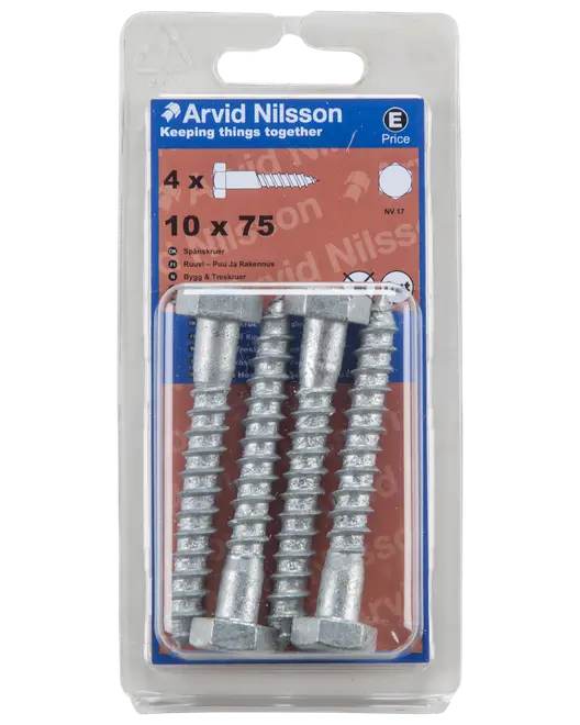 Arvid Nilsson Fransk skrue 10 x 75 mm 4-pak