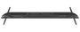 Sort tagspoiler til bil med aerodynamisk design, centrale ventilationsdetaljer og monteringsbeslag i hver ende. Holdbart, let materiale. Forbedrer bilens udseende og ydeevne.