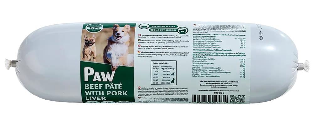 Paw Beef Paté svinelever 1000g