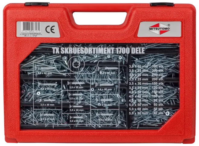 Tx skruvsortiment 1700 delar