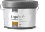 2,5 liters spand Sagacolor Sagabasic grundingsolie til udendørs træværk, gråt låg og hank, mærket med høj kvalitet, god vedhæftning og skimmelsvampbeskyttelse. Produceret i Danmark.