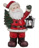 Jultomte med gran och lanterna