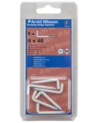 Vinkelskrue hvid Ø4 x 40 mm 6-pak