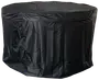 Rund sort vandtæt overtræk til udendørsmøbler eller grill, lavet af slidstærkt, vejrbestandigt materiale. Har forstærkede syninger og elastiske kanter for sikker pasform.