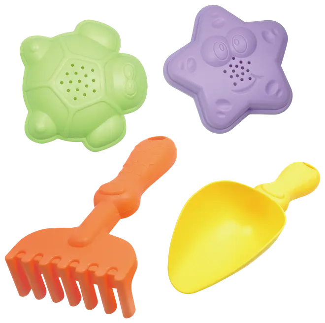 Sandlegetøj 4 dele - assorterede havdyr