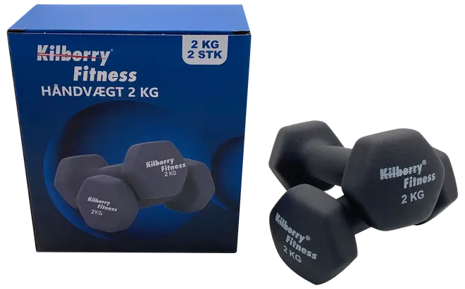 Kilberry Fitness Håndvægt 2 kg 2-pak