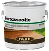 FAXE Terrasseolie, natur, til grundbehandling og renovering af træterrasser. Metalspand med håndtag, velegnet til udendørs træpleje. Træpleje siden 1926.