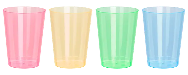 Glas 28 cl återanvändbart 6-pack - olika färger