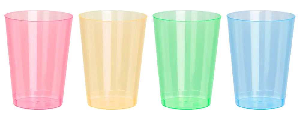 Glas 28 cl återanvändbart 6-pack - olika färger