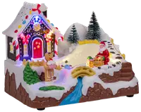 Pepparkakslandskap med LED 