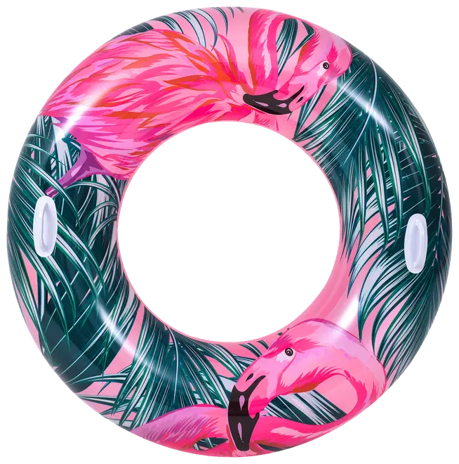 Badring med tropiskt motiv, Ø115 cm